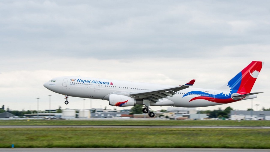 A330 200 hifly nepal airlines landing