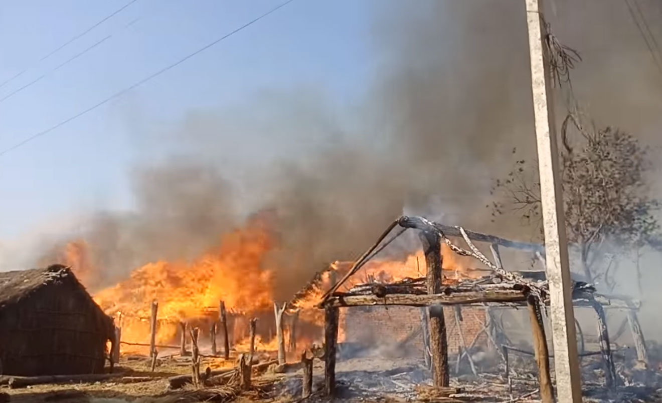 जुम्लामा आगलागीः ३५ घर जलेर नष्ट