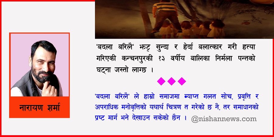 पीडाविरुद्ध बदला : बलात्कृत चेलीको हृदयविदारक कथा बोकेको गीत हो ‘ बदला बरिलै’