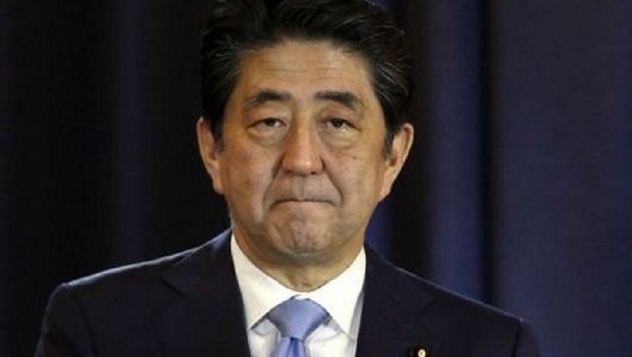 जापानका प्रधानमन्त्री आवेद्वारा राजीनामाको घोषणा