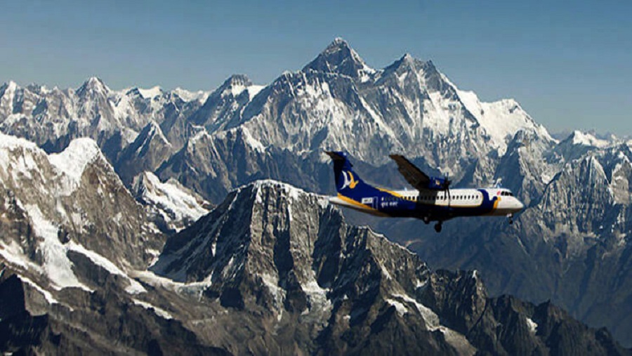 Everest mountain flight in nepal