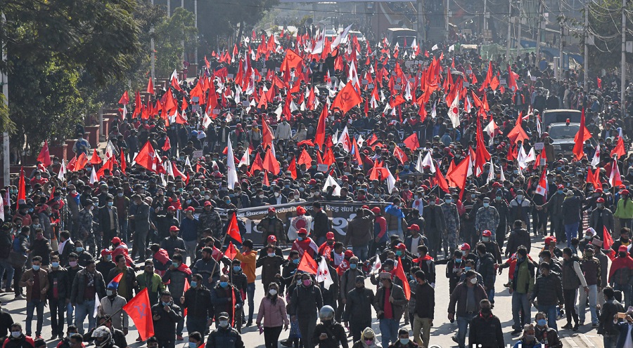 नेकपा प्रचण्ड–माधव समूहको आज काठमाडौंमा शक्ति प्रदर्शन, शीर्ष नेताहरु जुलुसमा निस्किने 