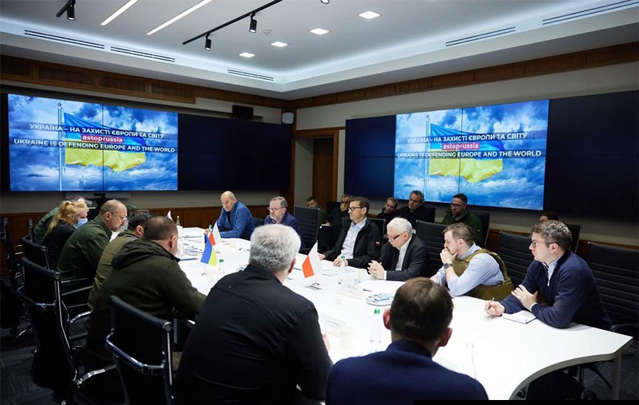 Europian leaders in ukraine