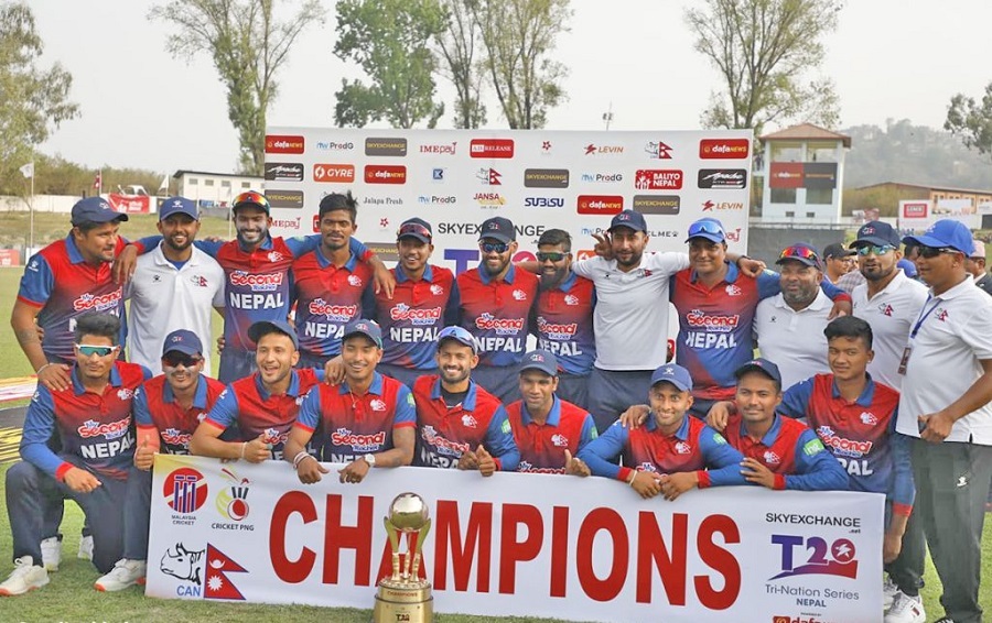 नेपाललाई क्रिकेटमा अर्काे सफलता : नेपालले हात पार्‍यो त्रिदेशीय शृंखलाको उपाधि
