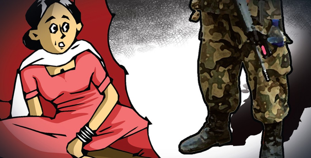 सेनाको यौन हिंसाविरुद्ध महिलाको प्रदर्शन