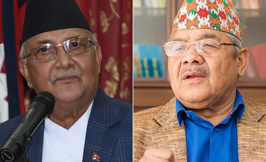 Kp oli and bamdev gautam