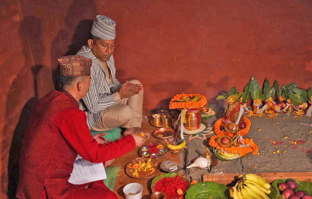 Dashain ghar ghatasthapana