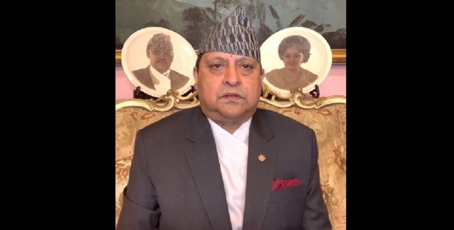 पूर्वराजा ज्ञानेन्द्रद्धारा शुभकामना सन्देशका नाममा गरे गठबन्धनको विरोध