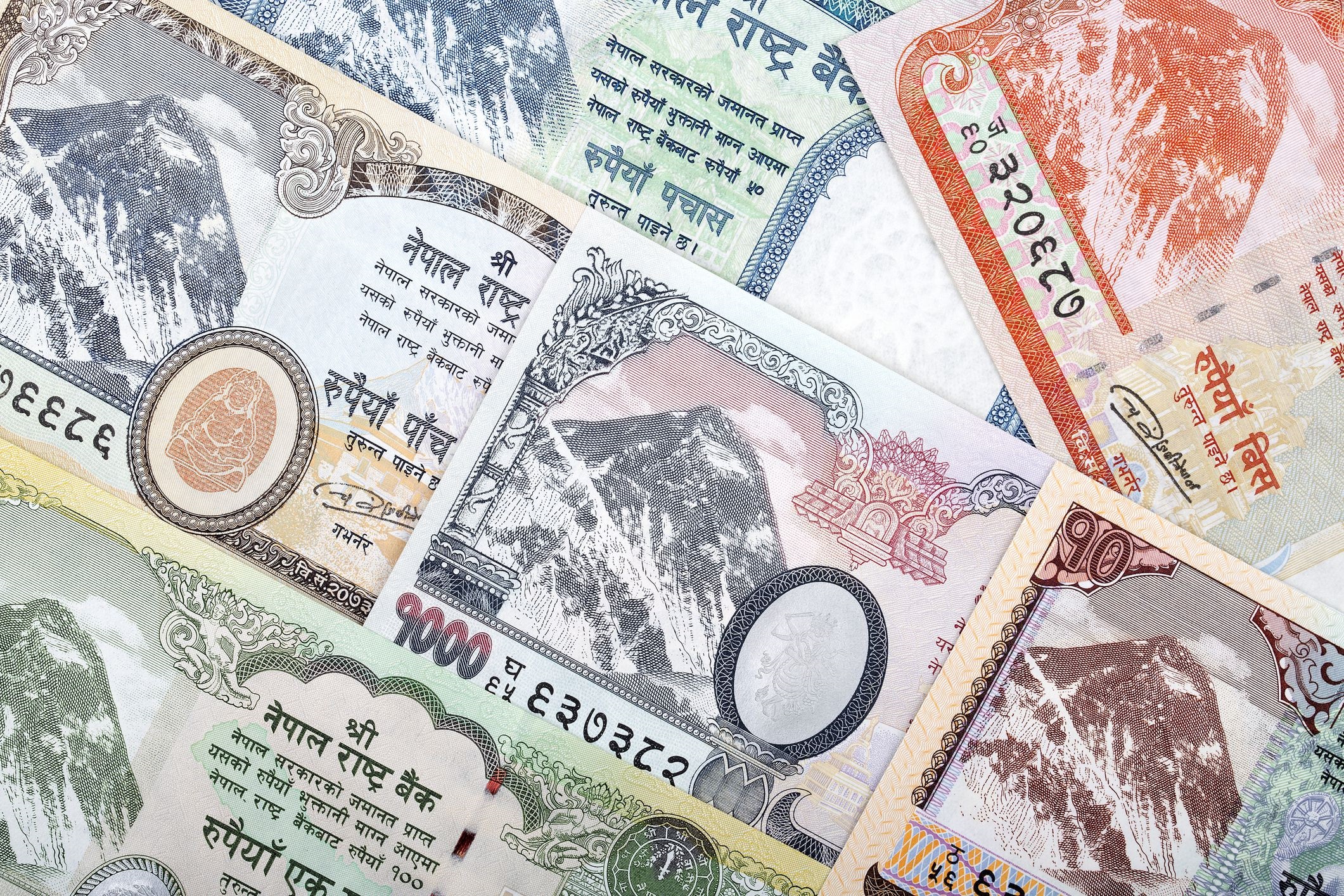 Nepalese rupee a background 1140331166