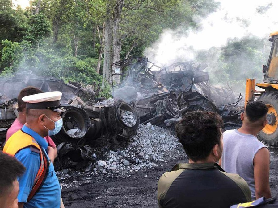 Truck accident makawanpur