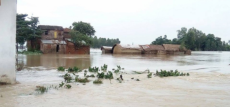 अविरल वर्षाले कैलालीका अधिकांश बस्ती डुबानमा, पहिरोले कर्णाली राजमार्ग अवरुद्ध