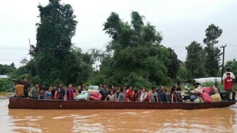 लाओसमा १२५ जना अझै बेपत्ता, छ जनाको मृत्यु